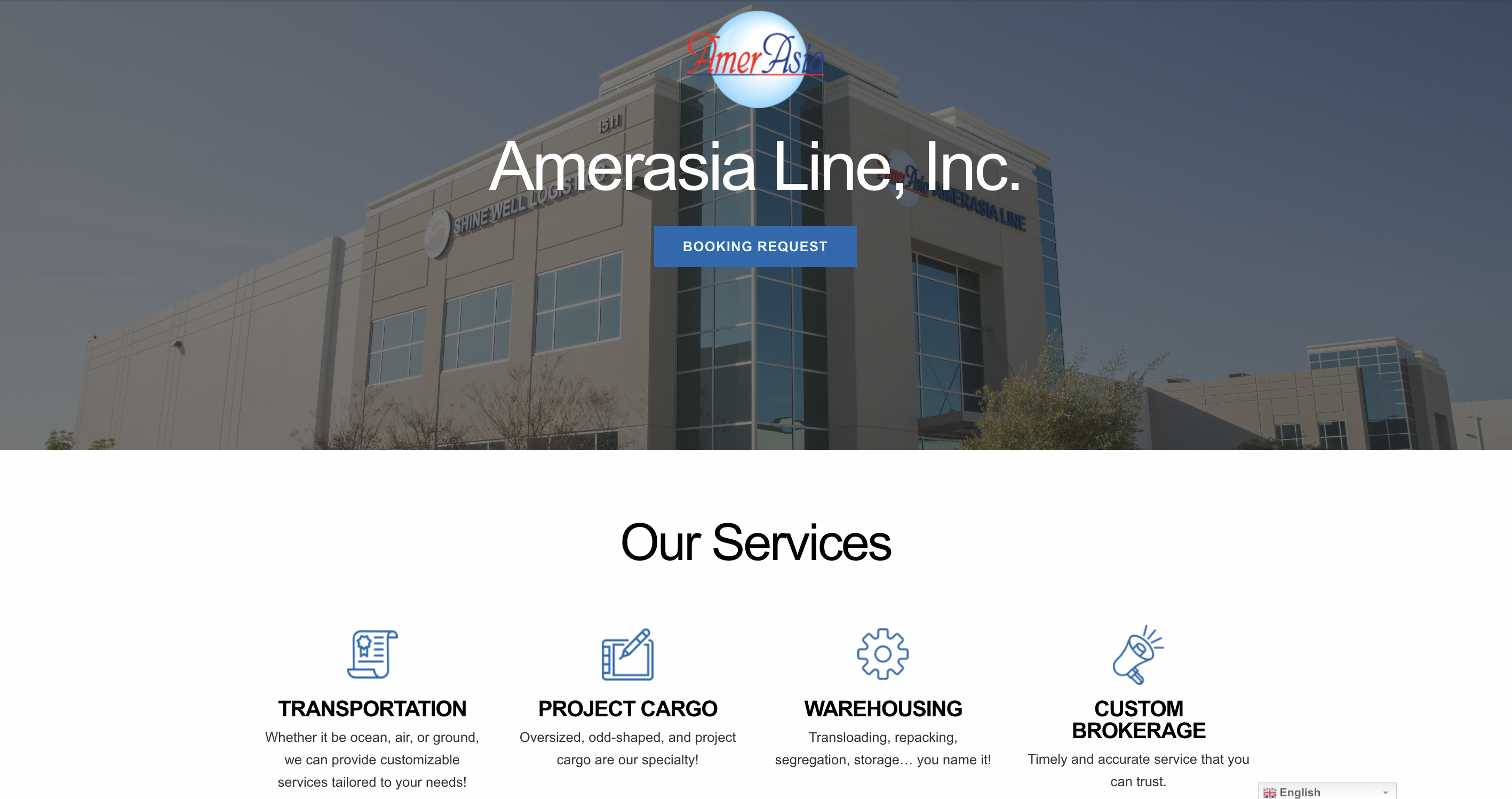 Amerasia is an internation freight and shipping company based out of Shanghai. 